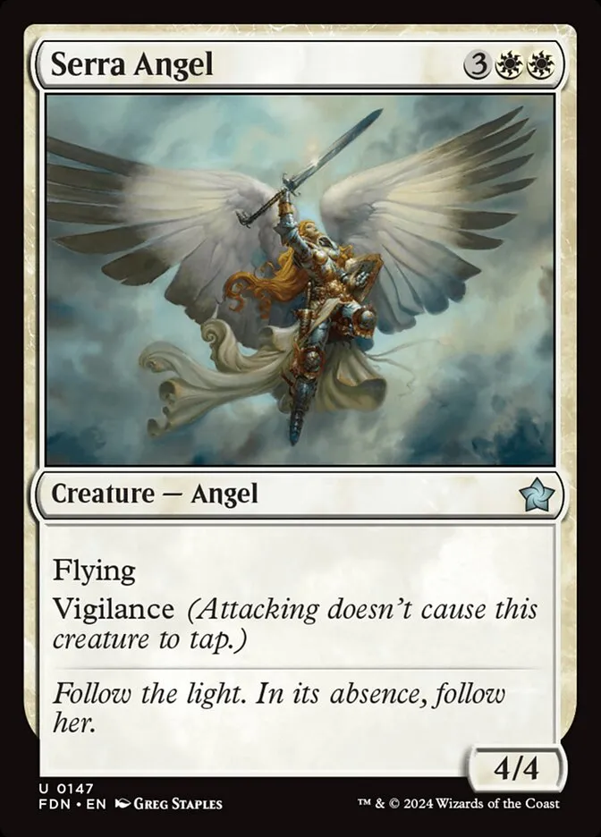 2024 Foundations Serra Angel uncommon #147 uncommon card image