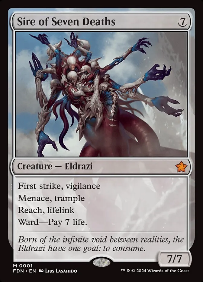2024 Foundations Sire of Seven Deaths mythic #1 mythic card image