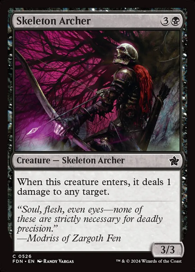 2024 Foundations Skeleton Archer common #526 common card image