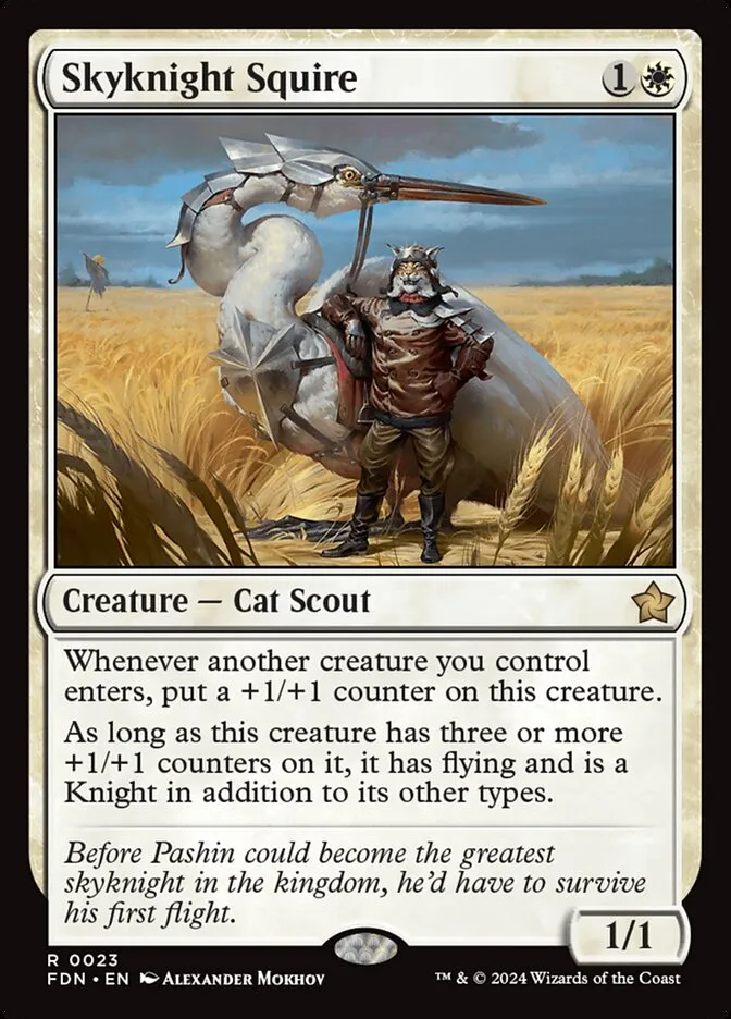 2024 Foundations Skyknight Squire rare #23 rare card image