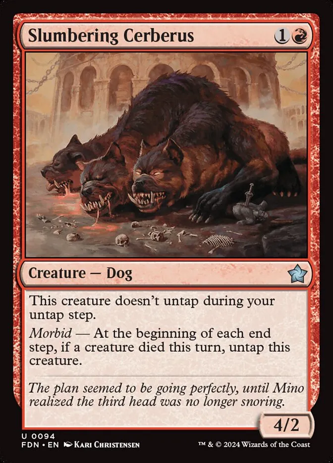 2024 Foundations Slumbering Cerberus uncommon #94 uncommon card image