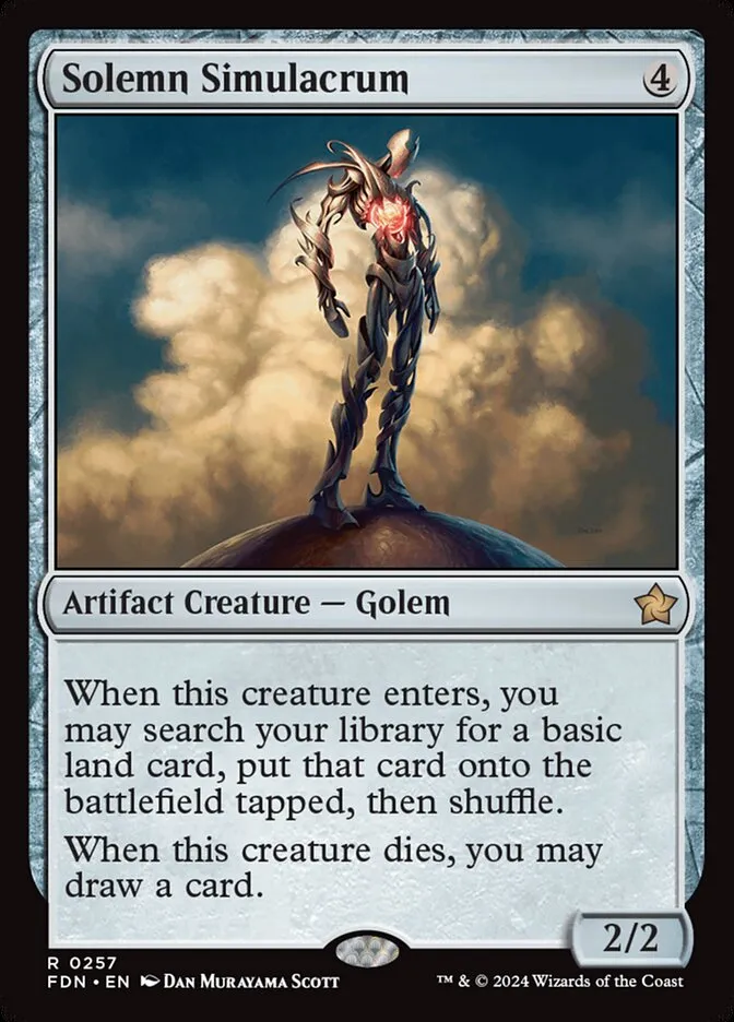 2024 Foundations Solemn Simulacrum rare #257 rare card image