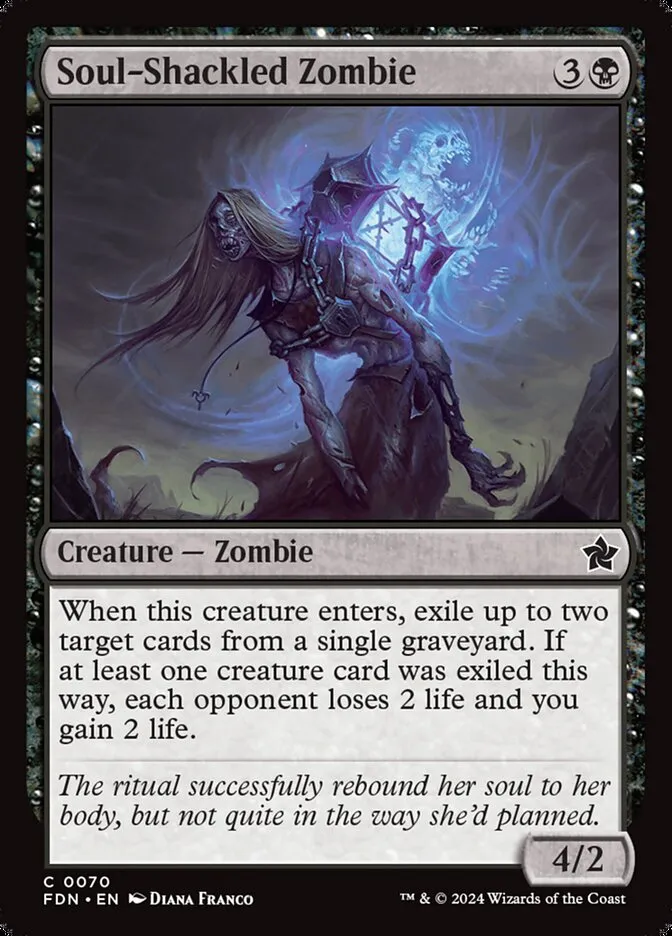 2024 Foundations Soul-Shackled Zombie #70 common card image