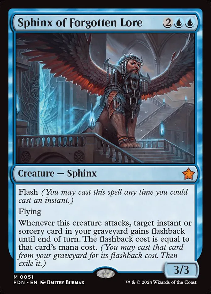 2024 Foundations Sphinx of Forgotten Lore mythic #51 mythic card image