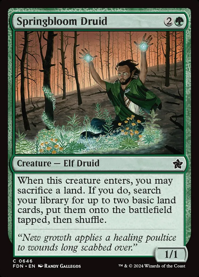 2024 Foundations Springbloom Druid common #646 common card image