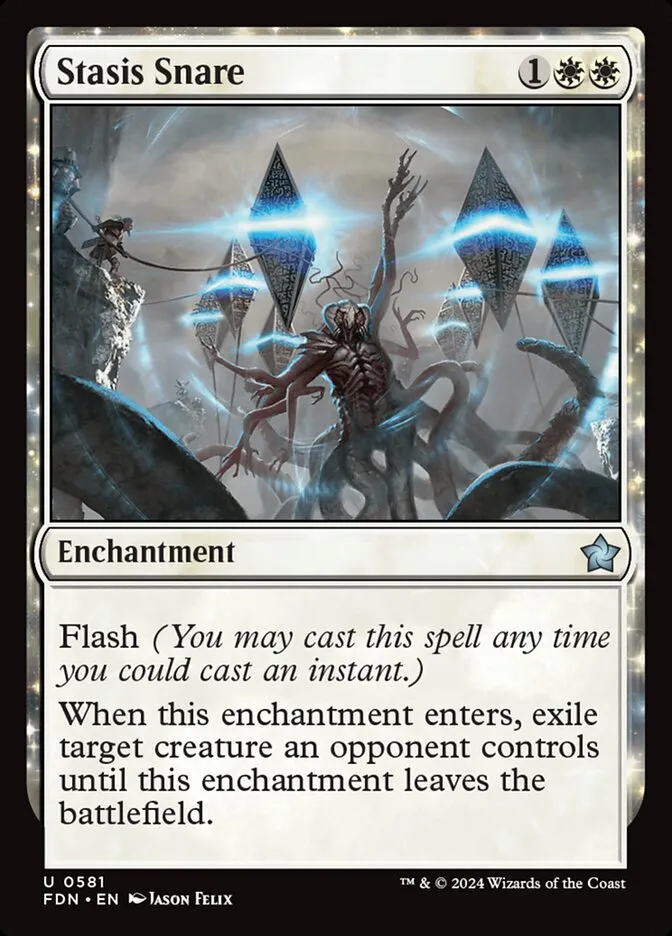 2024 Foundations Stasis Snare uncommon #581 uncommon card image