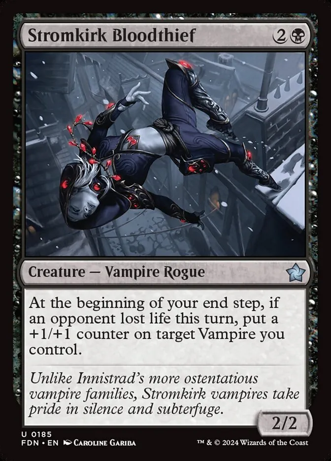 2024 Foundations Stromkirk Bloodthief #185 uncommon card image