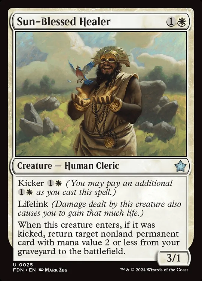 2024 Foundations Sun-Blessed Healer [Foil] uncommon #25 uncommon card image