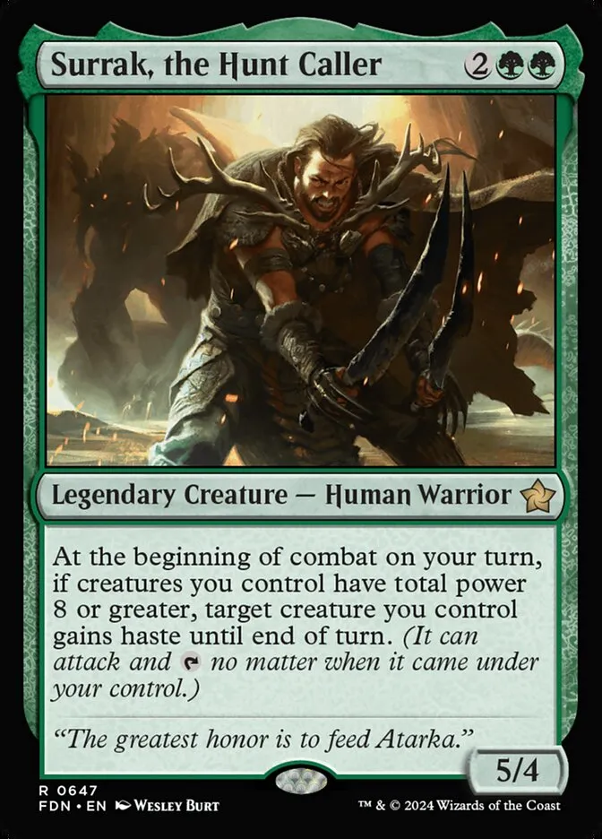 2024 Foundations Surrak, the Hunt Caller #647 rare card image