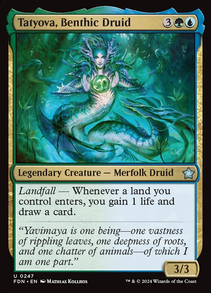 2024 Foundations Tatyova, Benthic Druid uncommon #247 uncommon card image