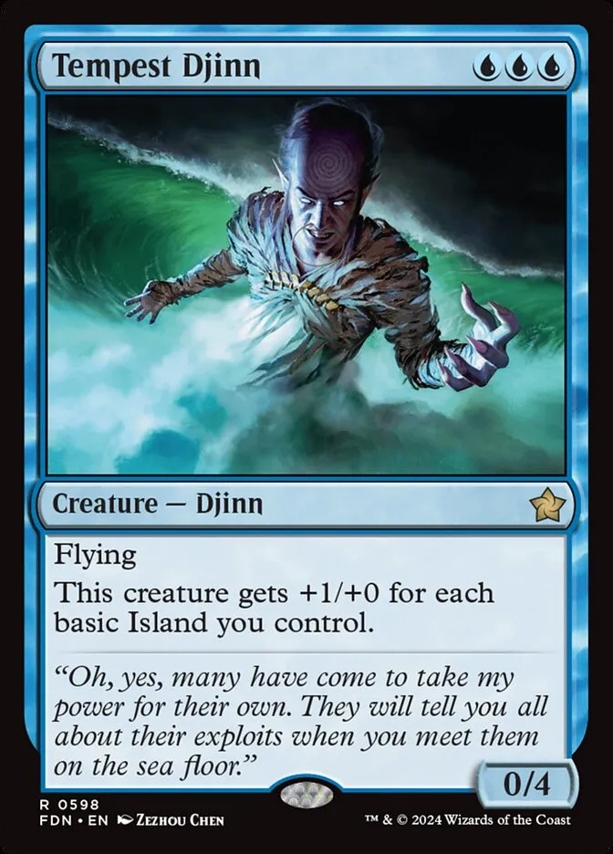 2024 Foundations Tempest Djinn #598 rare card image