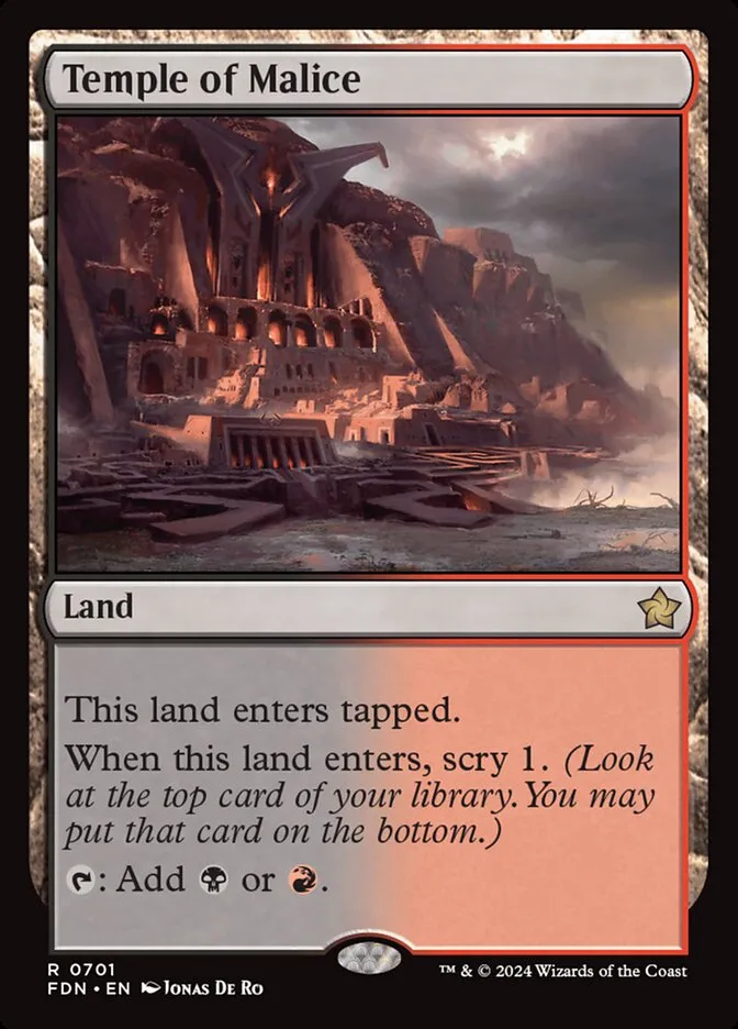 2024 Foundations Temple of Malice #701 rare card image
