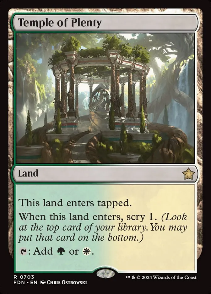 2024 Foundations Temple of Plenty #703 rare card image
