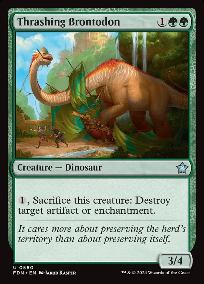 2024 Foundations Thrashing Brontodon #560 uncommon card image