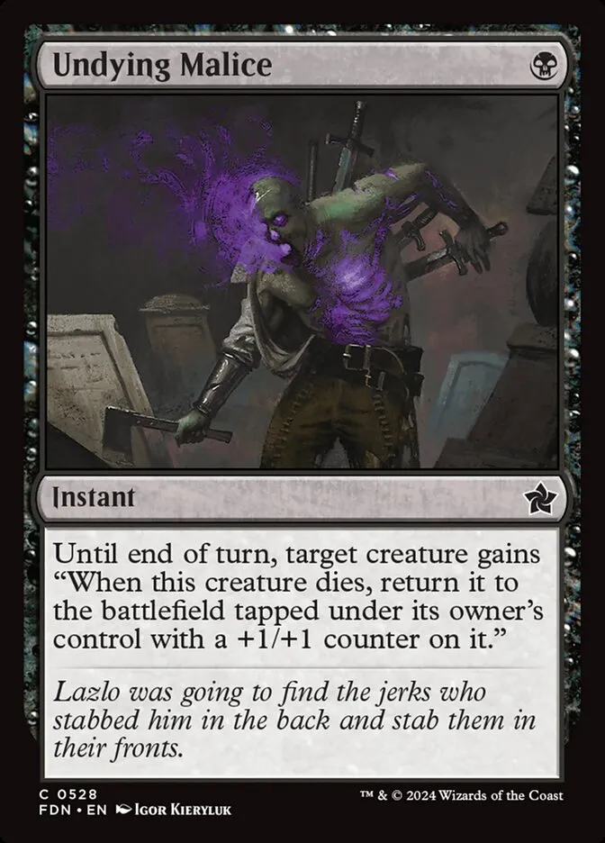 2024 Foundations Undying Malice #528 common card image
