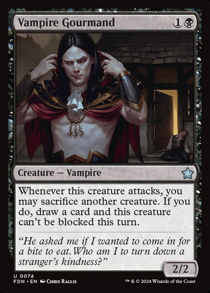 2024 Foundations Vampire Gourmand uncommon #74 uncommon card image