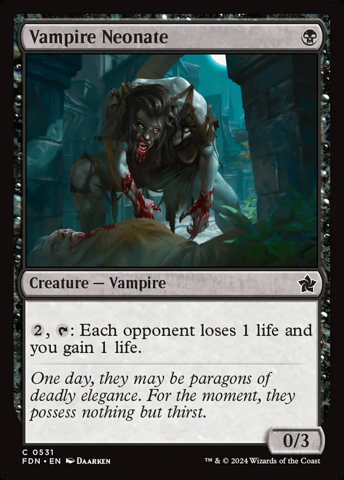 2024 Foundations Vampire Neonate common #531 common card image