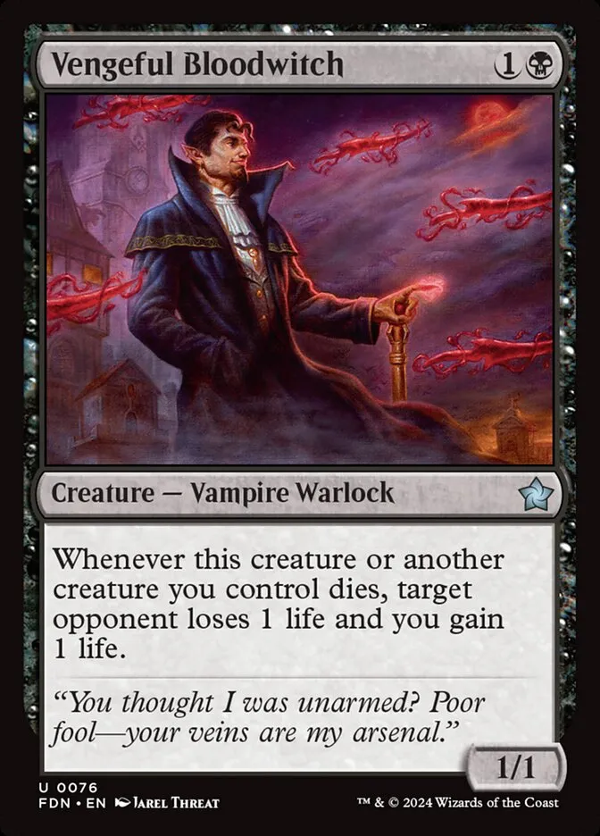 2024 Foundations Vengeful Bloodwitch #76 uncommon card image