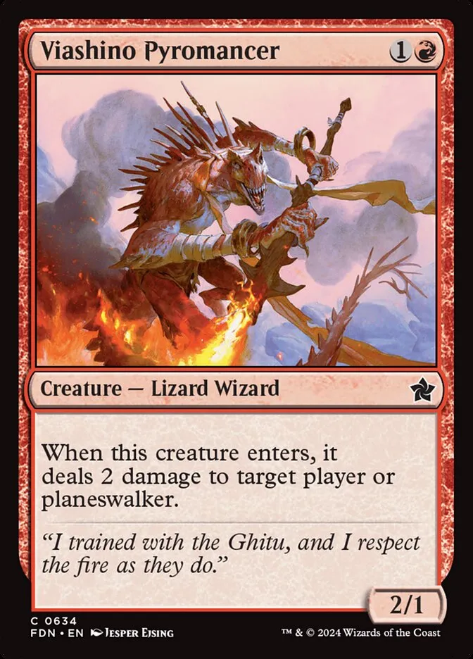 2024 Foundations Viashino Pyromancer common #634 common card image