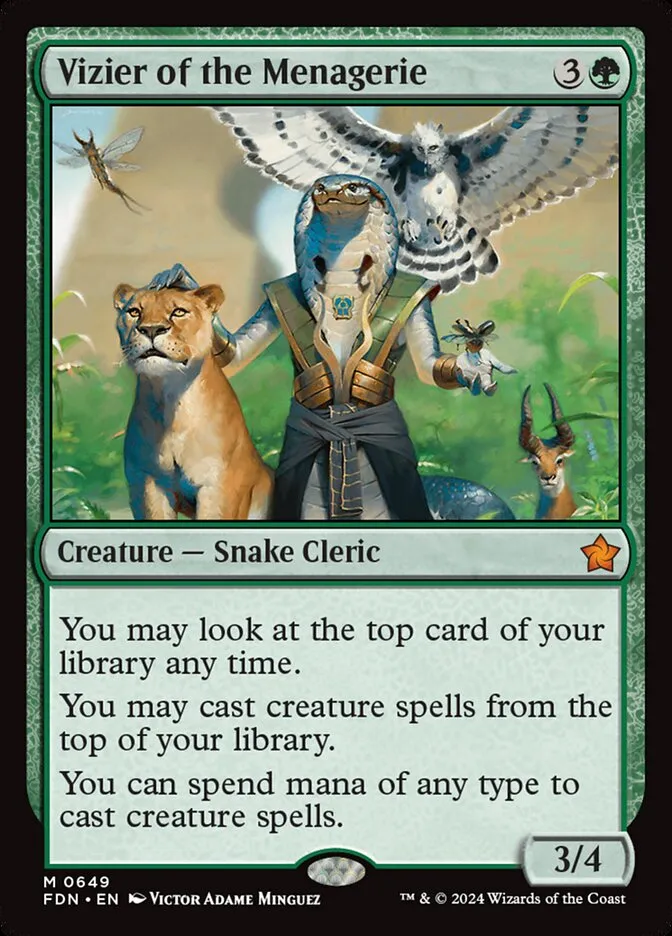 2024 Foundations Vizier of the Menagerie #649 mythic card image
