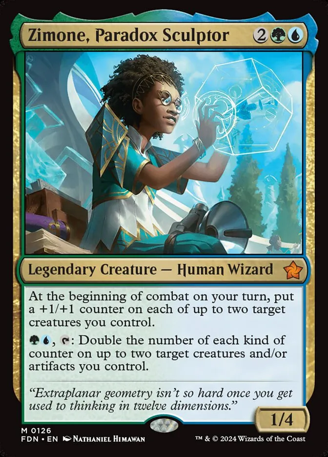 2024 Foundations Zimone, Paradox Sculptor mythic #126 mythic card image