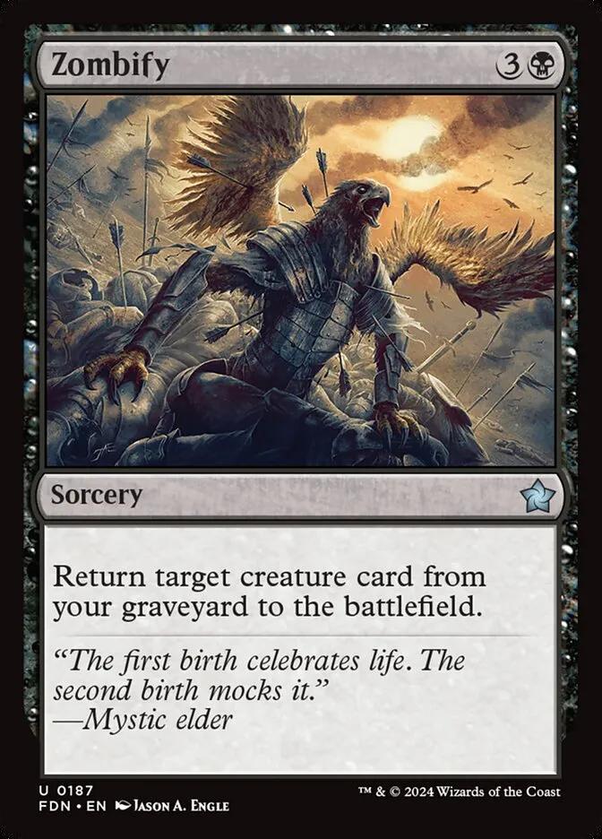 2024 Foundations Zombify [Foil] uncommon #187 uncommon card image