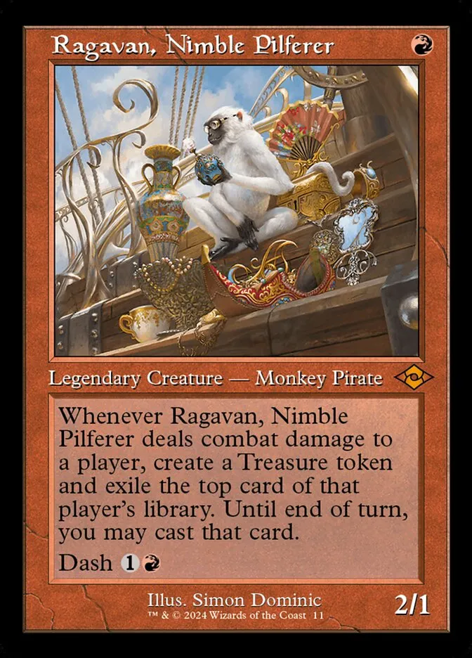 2024 Modern Horizons 2 Timeshifts Ragavan, Nimble Pilferer mythic #11 mythic card image