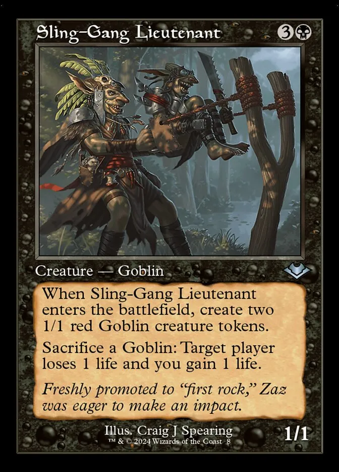 2024 Modern Horizons 2 Timeshifts Sling-Gang Lieutenant uncommon #8 uncommon card image