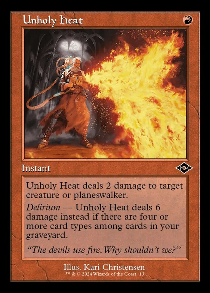 2024 Modern Horizons 2 Timeshifts Unholy Heat common #13 common card image