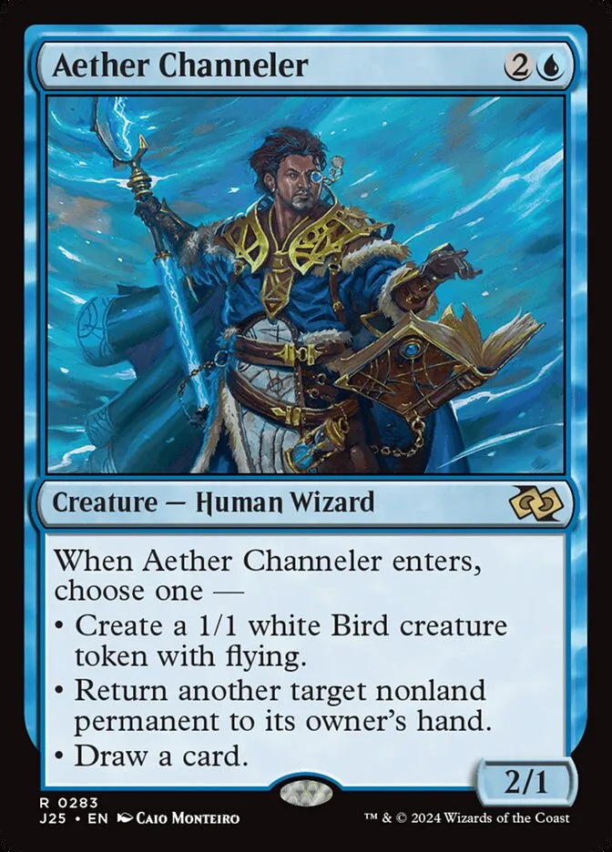 2024 Foundations Jumpstart Aether Channeler rare #283 rare card image