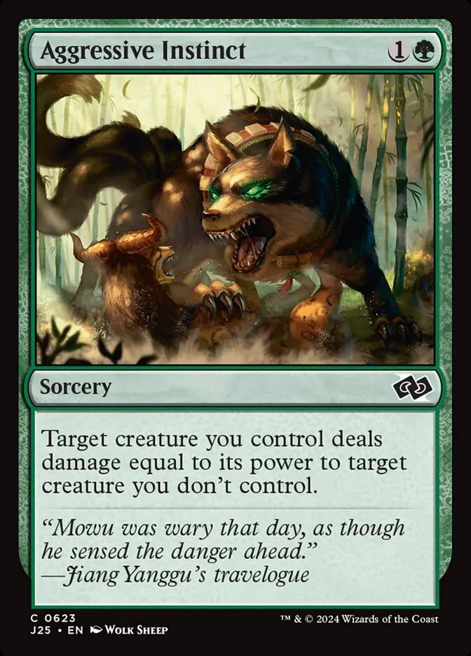 2024 Foundations Jumpstart Aggressive Instinct common #623 common card image