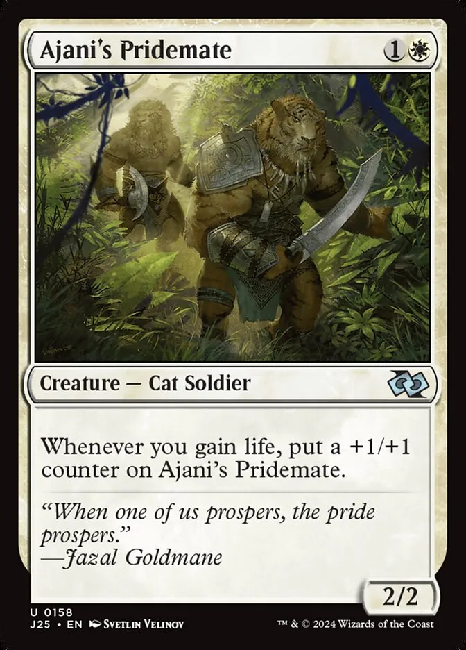 2024 Foundations Jumpstart Ajani's Pridemate uncommon #158 uncommon card image