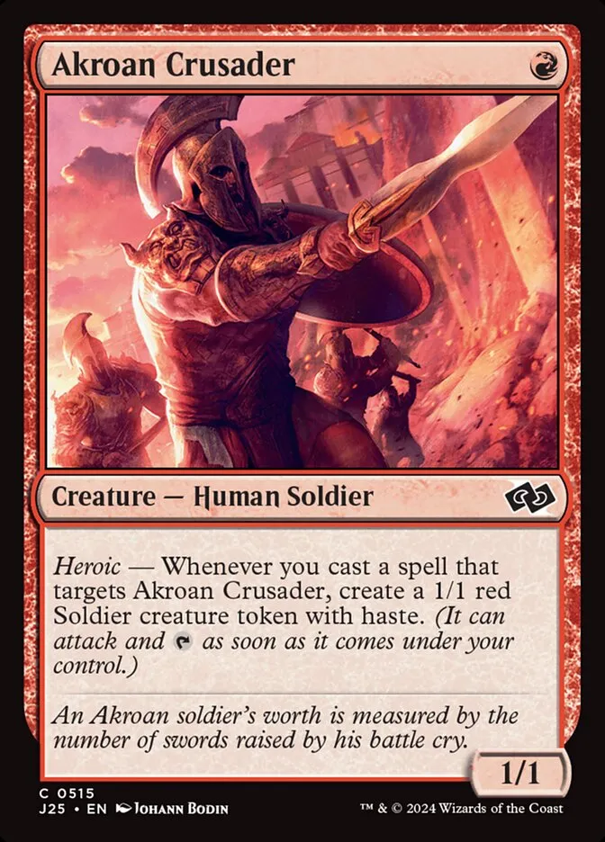 2024 Foundations Jumpstart Akroan Crusader #515 common card image
