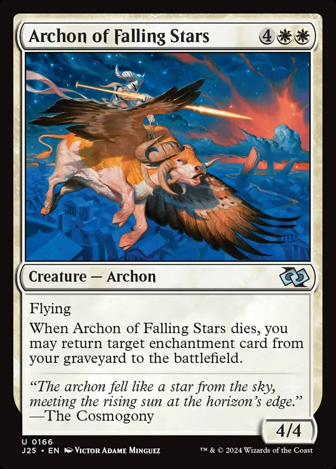 2024 Foundations Jumpstart Archon of Falling Stars uncommon #166 uncommon card image