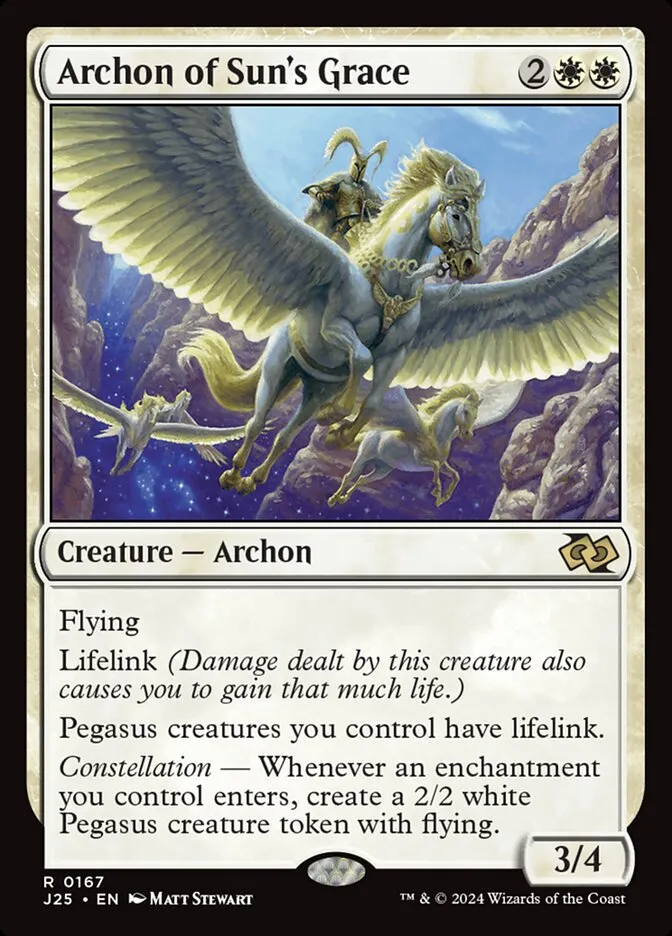 2024 Foundations Jumpstart Archon of Sun's Grace #167 rare card image