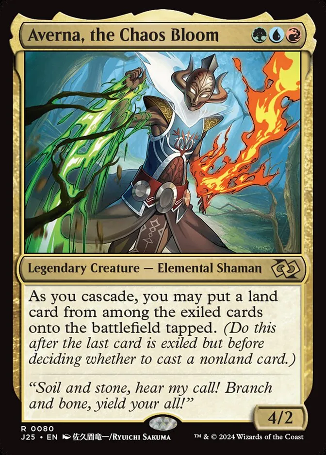 2024 Foundations Jumpstart Averna, the Chaos Bloom [Anime] rare #80 rare card image