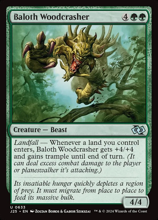 2024 Foundations Jumpstart Baloth Woodcrasher uncommon #633 uncommon card image