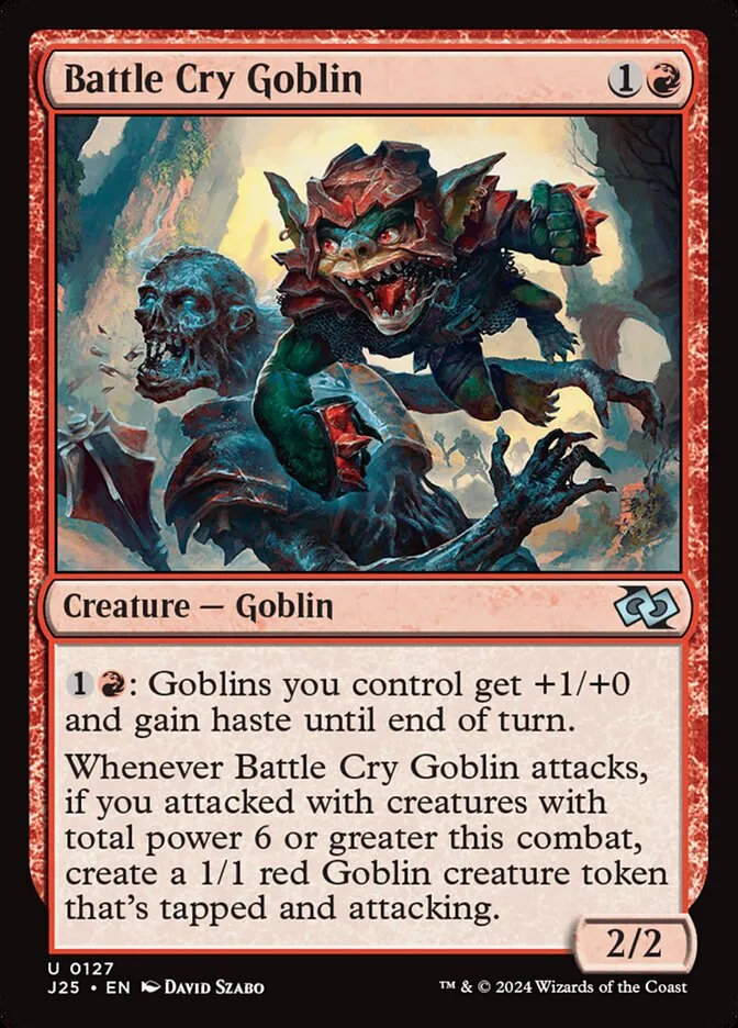 2024 Foundations Jumpstart Battle Cry Goblin uncommon #127 uncommon card image