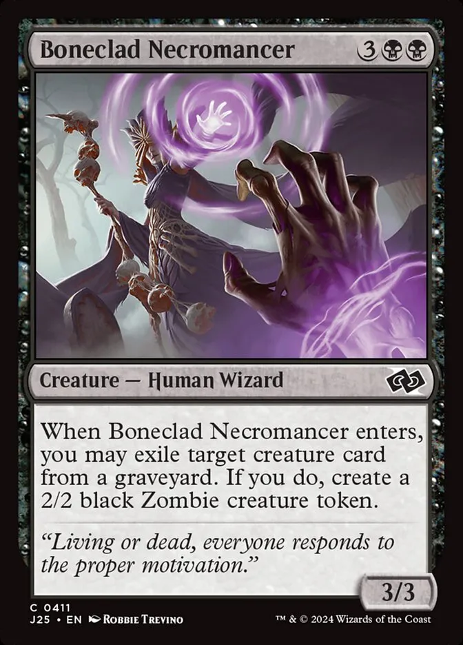 2024 Foundations Jumpstart Boneclad Necromancer common #411 common card image