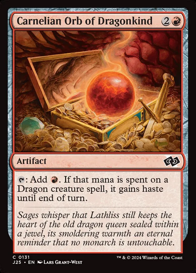 2024 Foundations Jumpstart Carnelian Orb of Dragonkind #131 common card image
