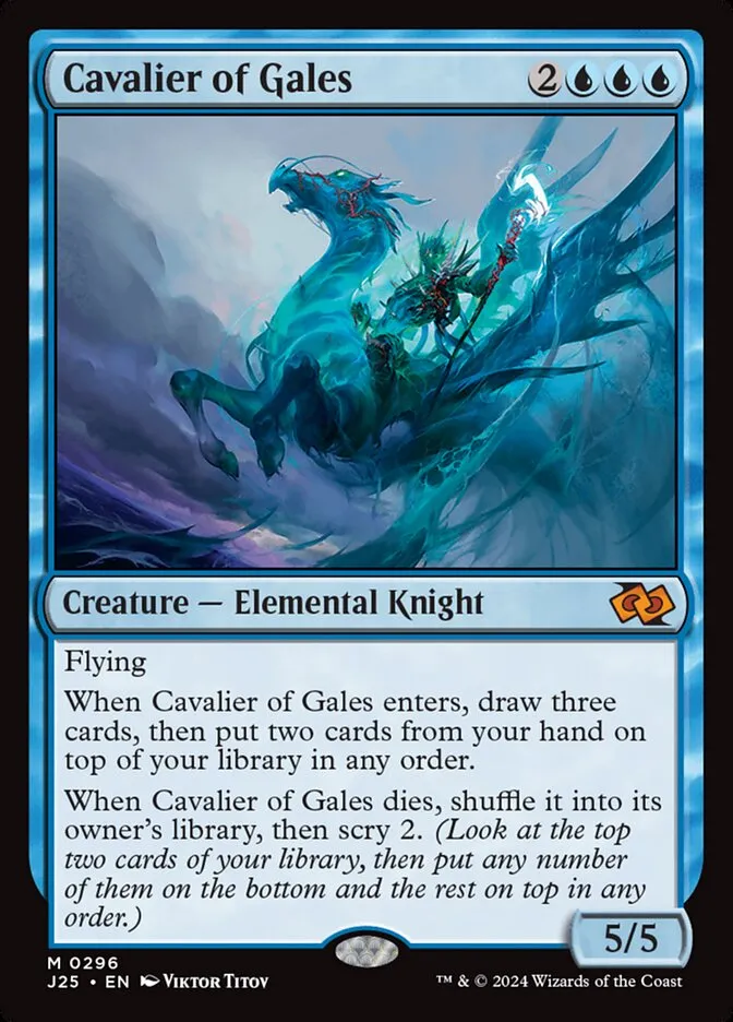 2024 Foundations Jumpstart Cavalier of Gales #296 mythic card image