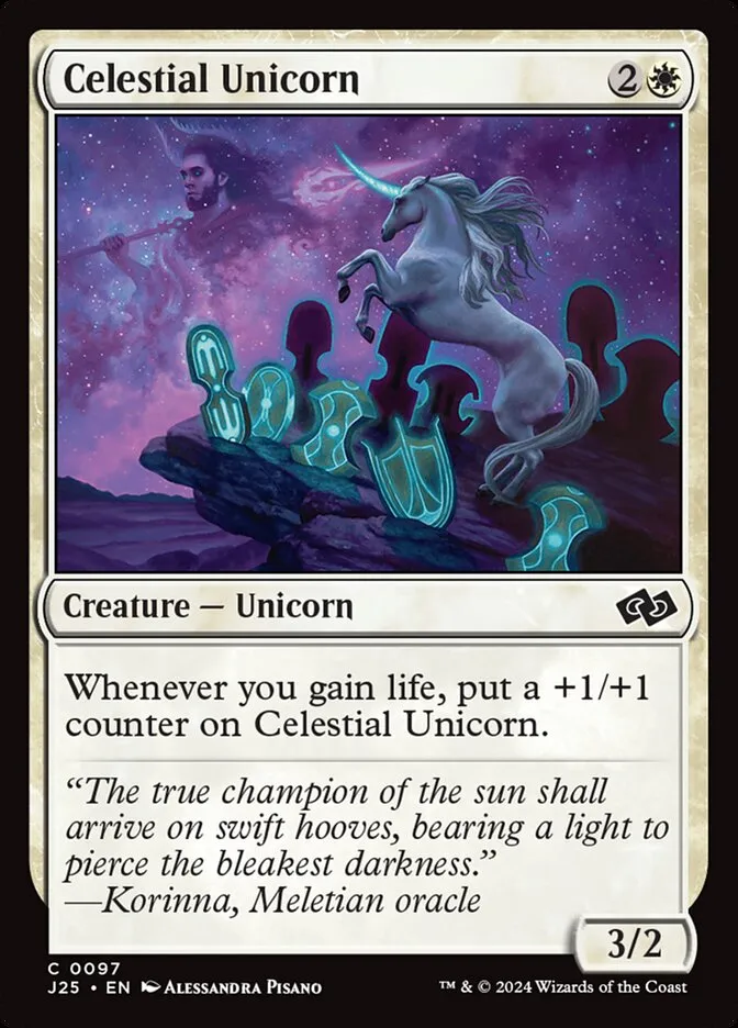 2024 Foundations Jumpstart Celestial Unicorn common #97 common card image