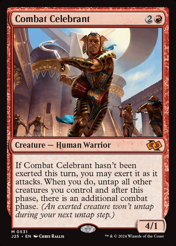 2024 Foundations Jumpstart Combat Celebrant #531 mythic card image