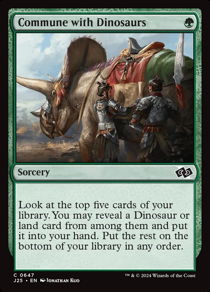 2024 Foundations Jumpstart Commune with Dinosaurs common #647 common card image