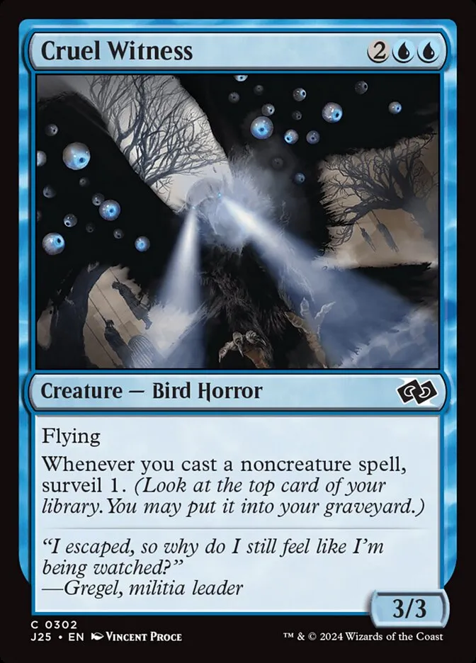 2024 Foundations Jumpstart Cruel Witness #302 common card image