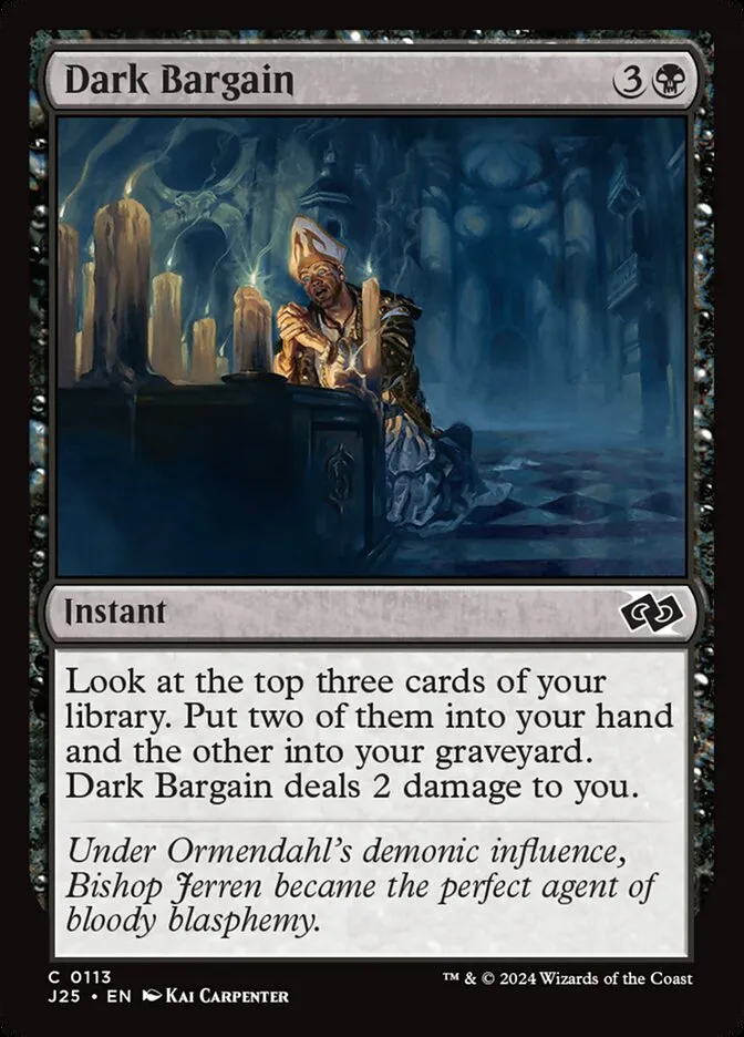 2024 Foundations Jumpstart Dark Bargain common #113 common card image