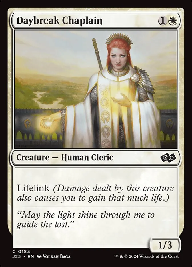 2024 Foundations Jumpstart Daybreak Chaplain common #184 common card image