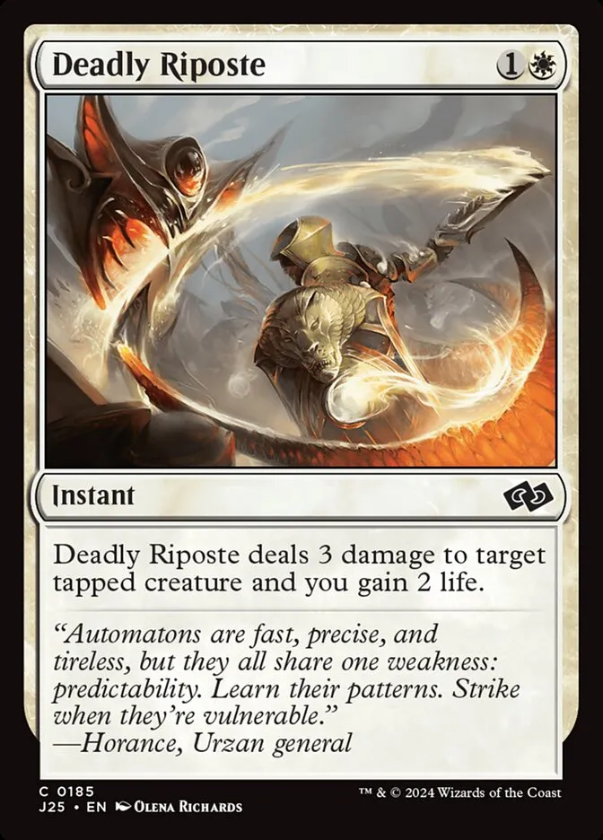 2024 Foundations Jumpstart Deadly Riposte common #185 common card image