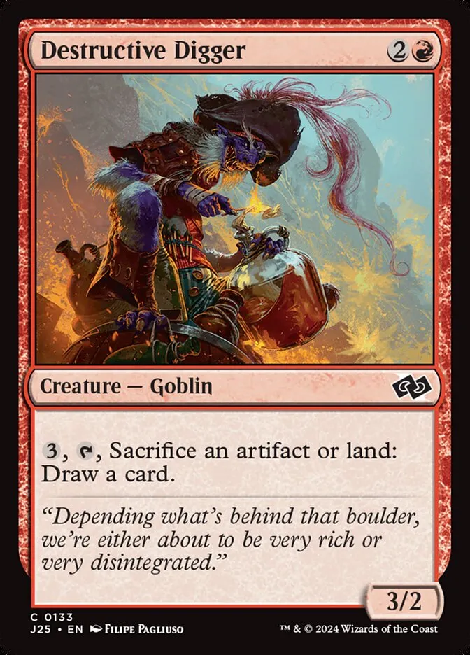 2024 Foundations Jumpstart Destructive Digger common #133 common card image
