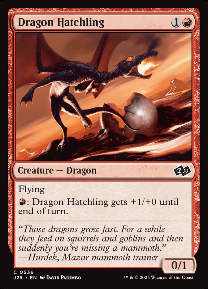 2024 Foundations Jumpstart Dragon Hatchling #536 common card image